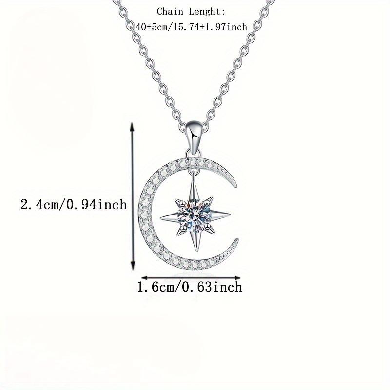 Elegant Crescent Star Pendant Necklace, Suitable for Daily Wear At Parties and Weddings, Bridesmaids' Mother's Day Birthday