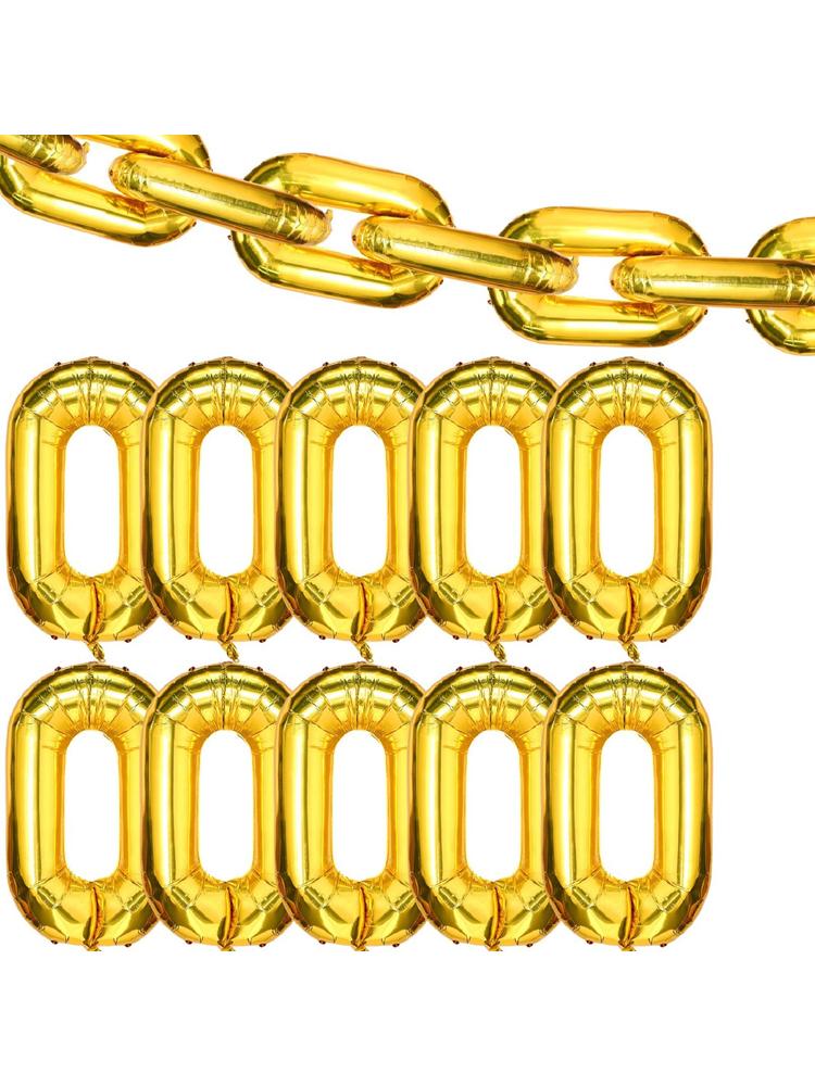 

24Pcs Chain Balloon 16-inch Foil Balloon 80s and 90s Theme Party Decoration Balloon Birthday Graduation Wedding Arch Supplies 24pcs&16inch