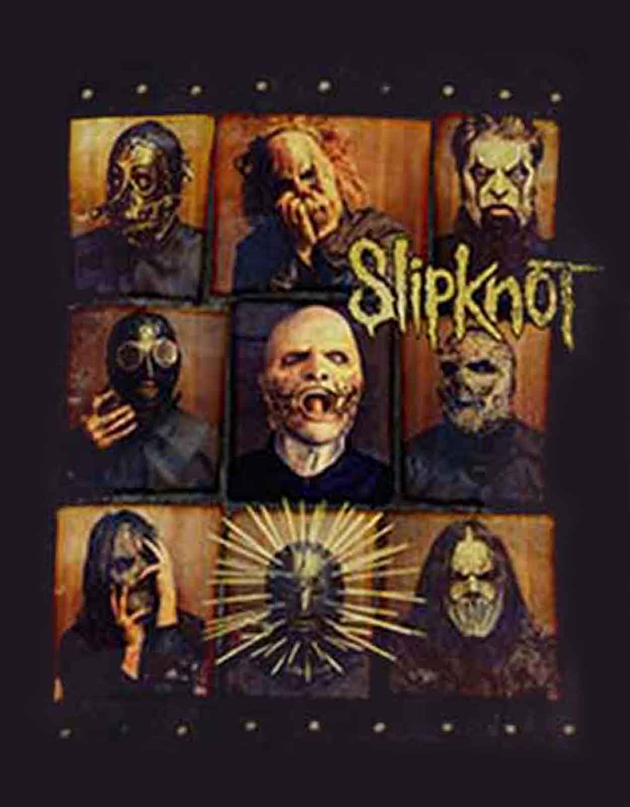Slipknot Mens T Shirt Black Skeptic band logo Official XL