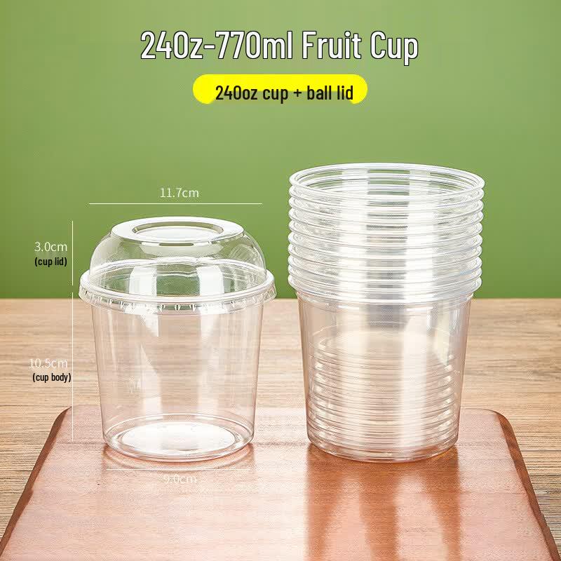 Bozhen Jiangchu 24oz Disposable Clear Fruit Salad Cups