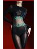 Body da Donna Super Sottile 5D in Pizzo Lucido a Vita Senza Cuciture con Finitura Effetto Seta