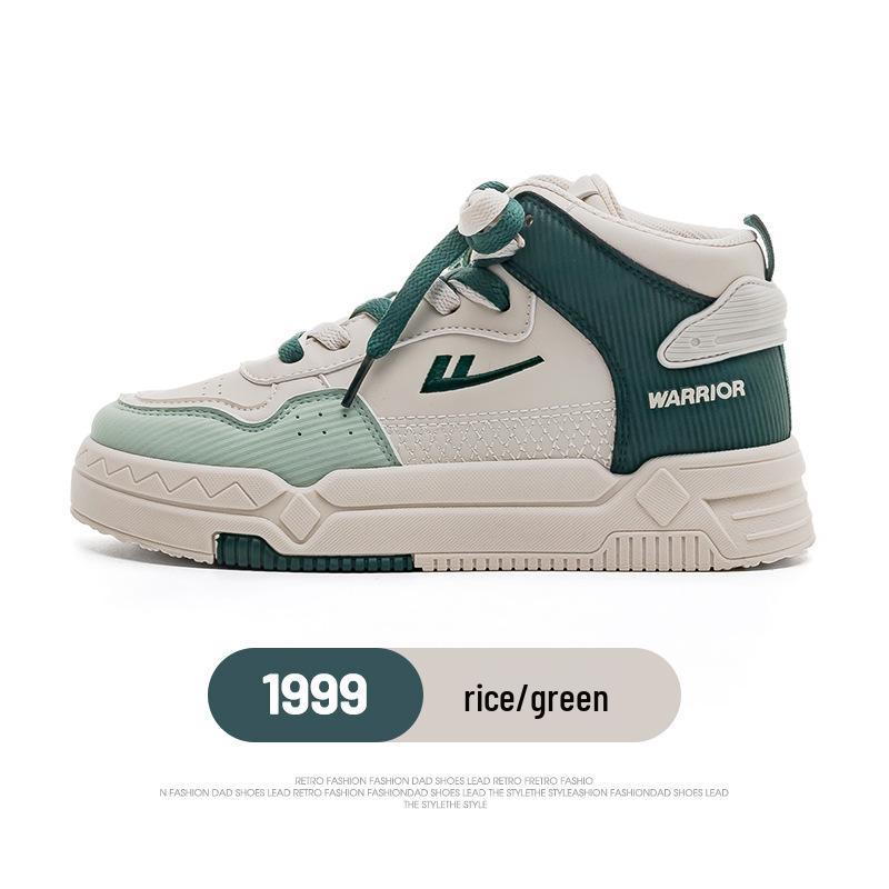Warrior Women s 2025 Winter Velvet High-Top Fashion Sneakers, Thick Sole, Height-Boosting Korean Style. 37 [Women] 108 цветов