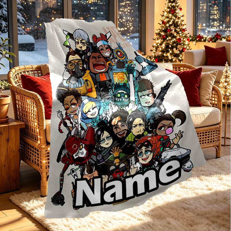 Custom Name Personalized Apex Legends Print Blanket, Home Decor, Bedroom, Sofa, Camping, Couch, Gifts for Birthday Christmas