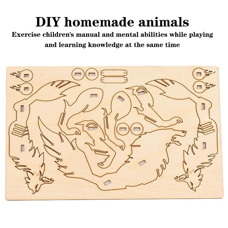 3D Wooden Small Toy Assembly Kit Lovely Animal Assembly Puzzle Mini Model Children Toy Handicraft Accessories Developmental Toys