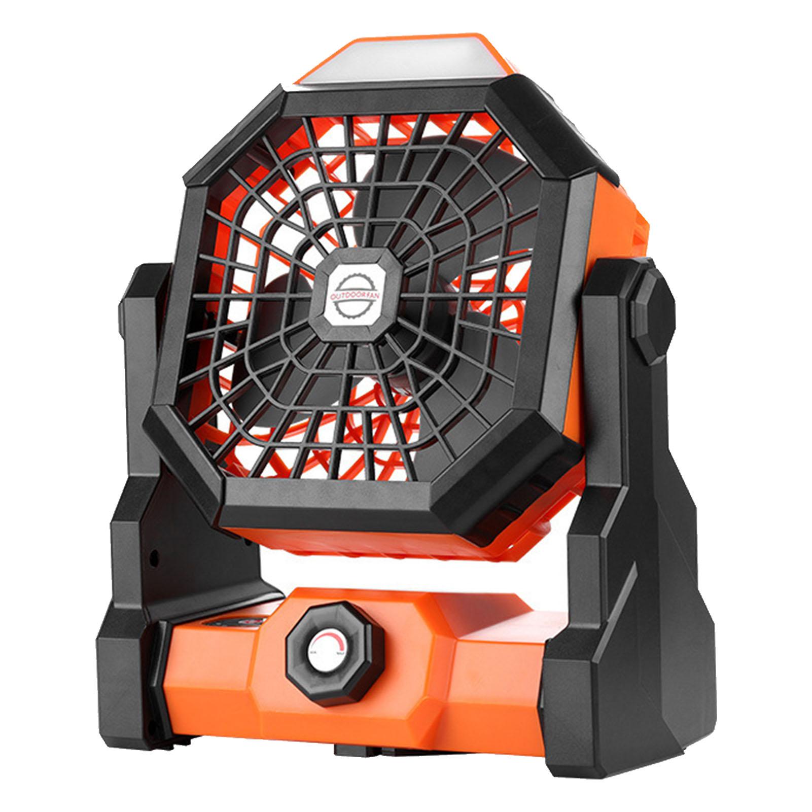 

Fan Rechargeable Stepless Speed Change Wide Base LED Function Low Noise Plastic Material Battery