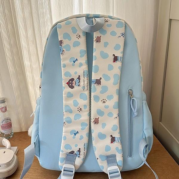 Schoolbag New High-value Japanese Fresh and Sweet Cute Puppy Backpack Junior High School Students Lightweight Large-capacity Backpack