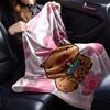 1pc Capybaras, Bubble Tea Blanket Lightweight Flannel Throw for Sofa Bed Travel Camping Livingroom1101L