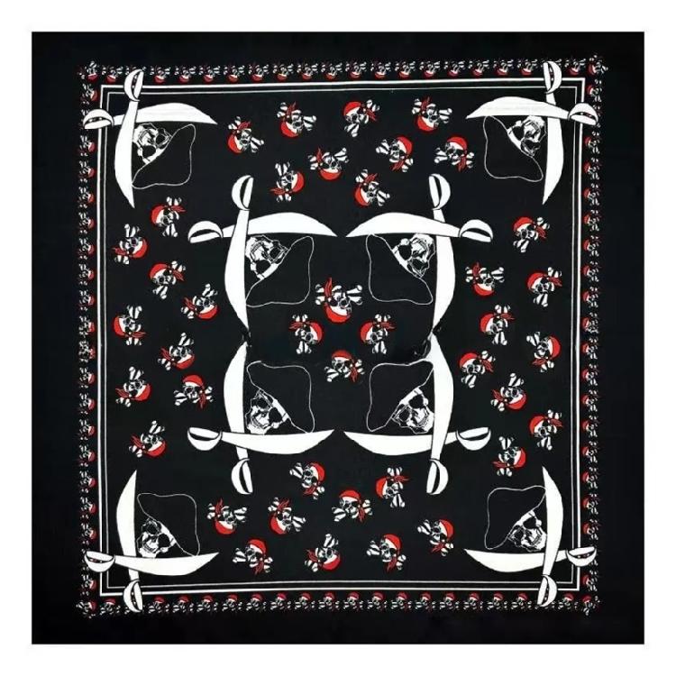 Compact Travel Bandana Skull Print Design Quick Dry Material For Adventure