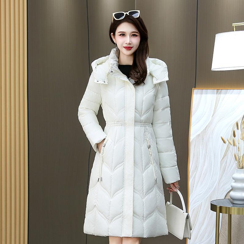Down padded jacket women's mid-length style thickened 2025 new fashion winter slim jacket slimming padded jacket