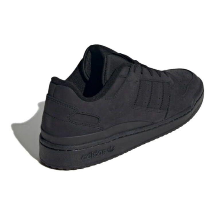 Adidas Originals Forum Top Grain Leather TPU Comfortable Simple Low-Top Skate Shoes Men Sneakers Black ID0990