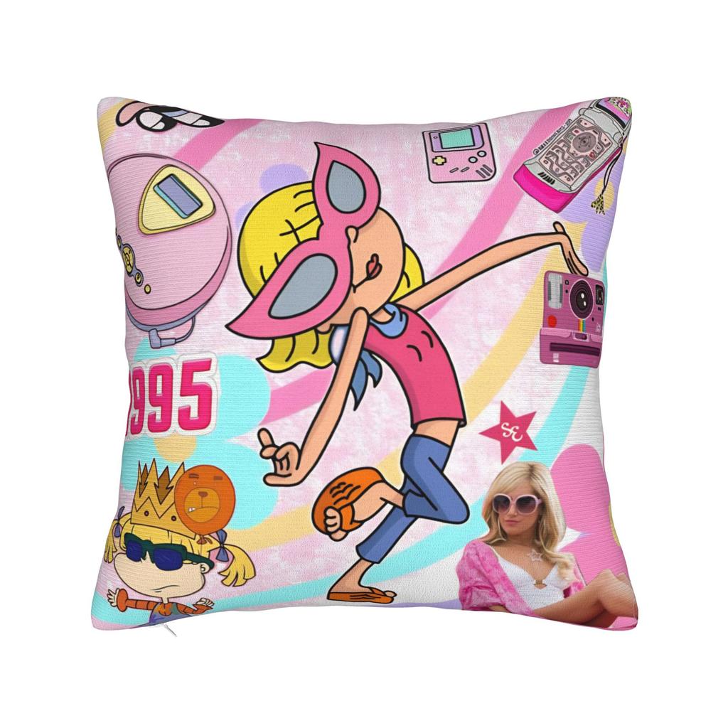 Lizzies Cartoon McGuires Square Pillow Case Cushion Cover Custom Zippered Decorative Pillowcase for Car 45x45cm