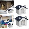 Cat House for Outdoor Cats Kitten Winter Warm Windproof Weatherproof Stray Shelter