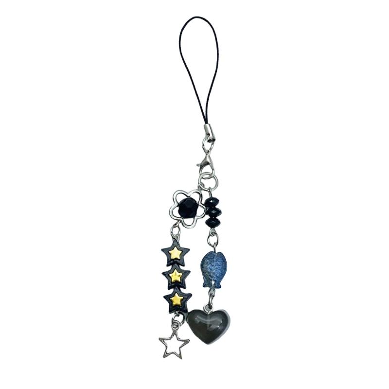 

Fashion Heart Statement Pendant Playful Fish Beaded Phone Strap Offering Durability and Style Suitable for Everyday Use чорний