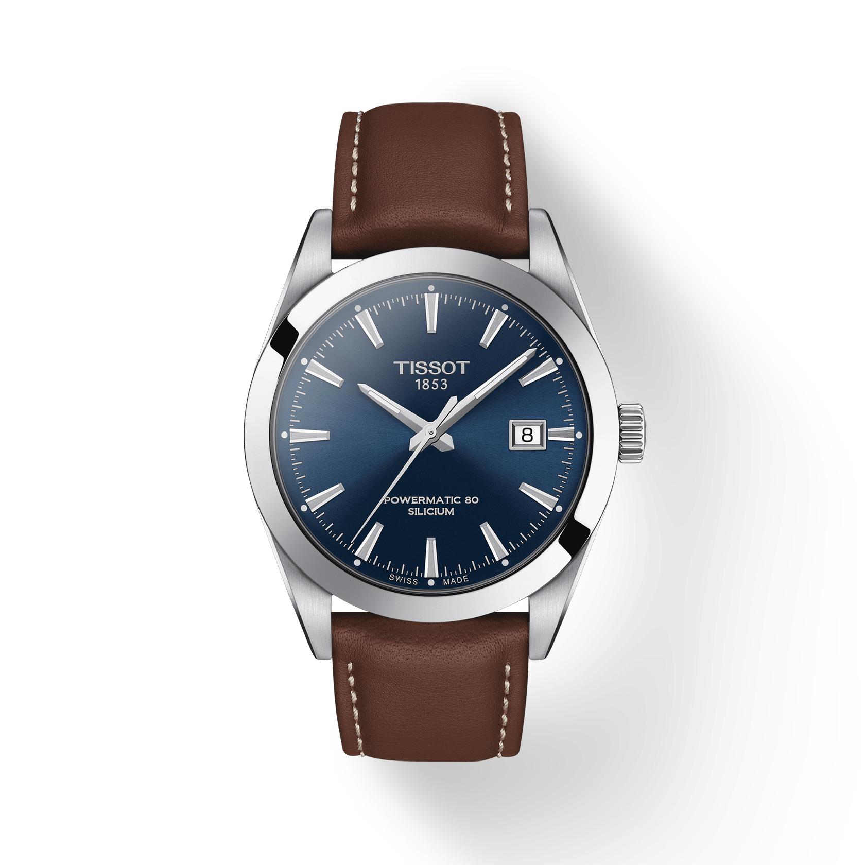 

Tissot Leather Strap blue Dial Men s Fashion Watch T127.407.16.041.00 синій