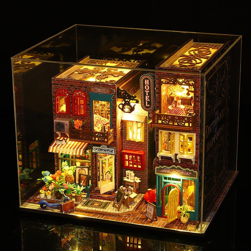 DIY Scarborough House Bookend Model: Handmade Creative Ornament & Birthday Gift