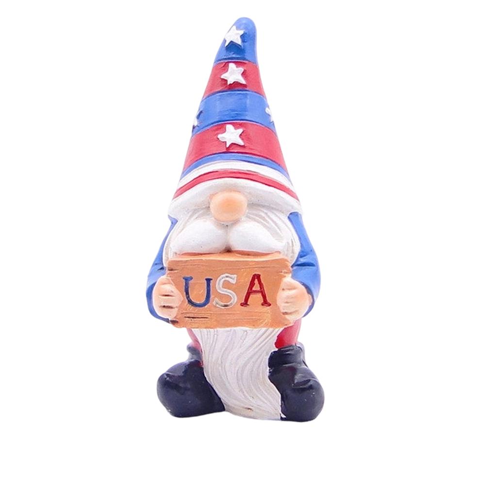 Unabhängigkeitstag Wichtel Onkel Sams Tomte Geschenk Sterne und Streifen Handgefertigtes Skandinavisches Tablett Ornament