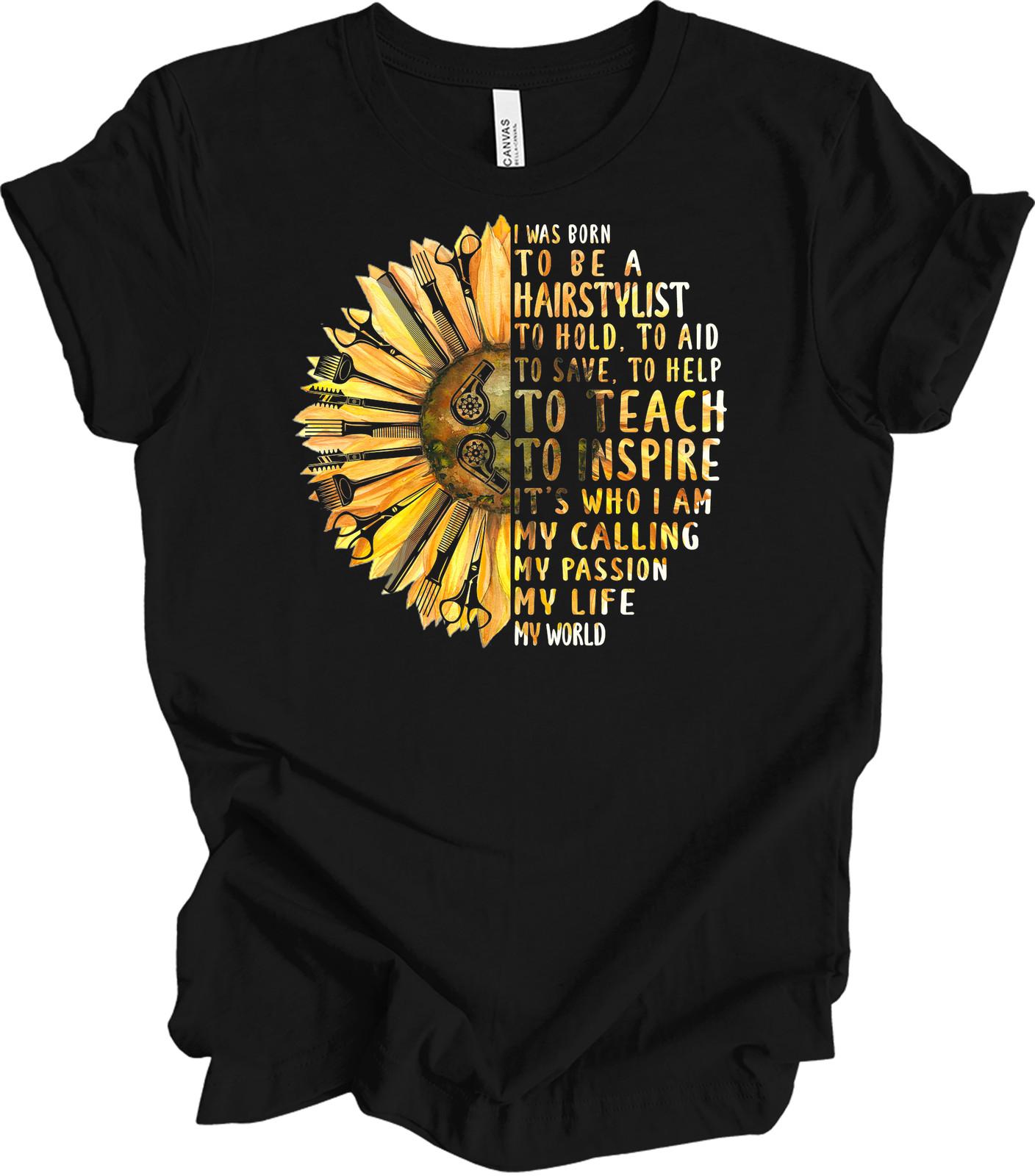 Shirt Teacher Hairstylist Sunflower T-Shirt Cosmetology Instructor Gift Women S