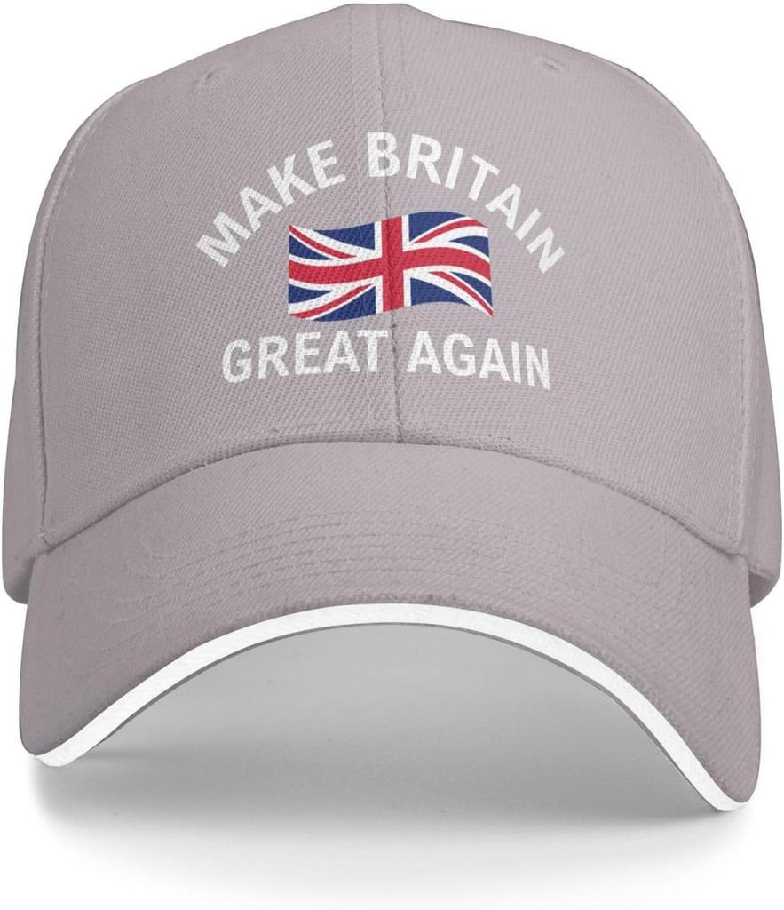 Make Britain Great Again Flagga Basebollkeps Polyester Justerbar Utomhus Pappahatt för Vuxna