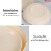 Evanda 8-Piece Plate Set, 24cm, Cheese White, Unbreakable Dishware, Made from Food-Grade Polypropylene, Heat and Cold Resistant, Microwave and