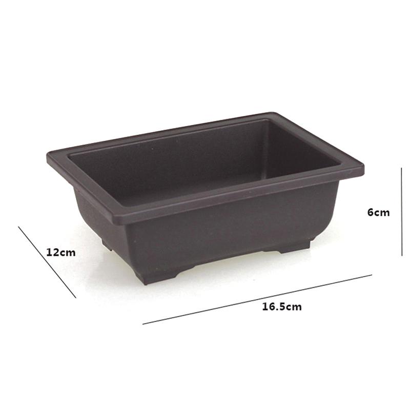 1 stk Plast Blomsterpotte Balkong Firkantet Blomsterpotte Blomster Bonsai Bowl Barnehagepotte Blomsterpotte Imitert rektangel barnehagebasseng