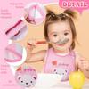 HooLing 24 Pcs Toddler Bibs Waterproof Baby Cotton Soft Girl Drool Bibs Feeding Kindergarten Welfare Home Newborn Party