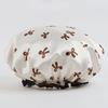 Women Waterproof Shower Cap Double Layer Bath Hair Hat with Elastic Band Reusable Moisture