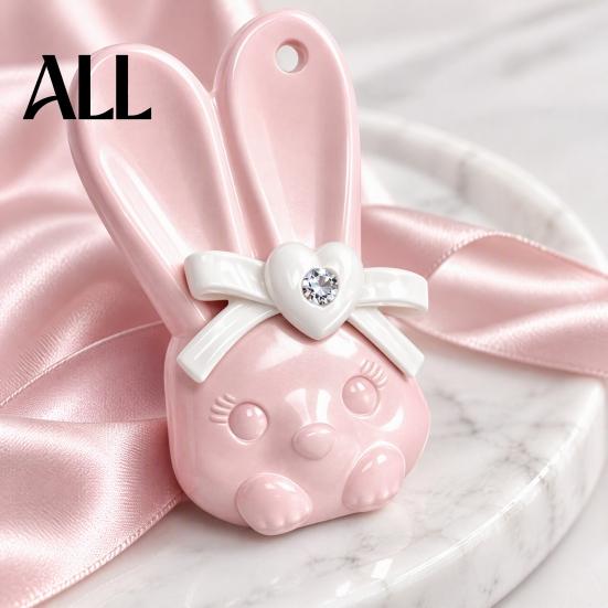 Stylish Accessory for Daily Use Bunny Can Opener Keychain, Cute Bow Rabbit Bottle Pendant, Portable Easy One Click Tab Beverage Keyring Outdoor