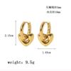 Stainless Steel Chic Heart Huggie Hoop Earrings Charm Gold Silver Color Tarnish Free Trendy Fashion  for Women Bijoux