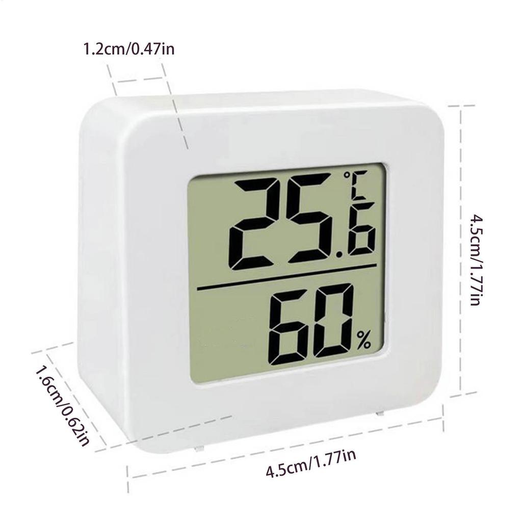 Humidity Meter Room Temperature Gauge Accurate Electronic LCD Display Meter for Refrigerator Baby Room RV Greenhouse Laboratory
