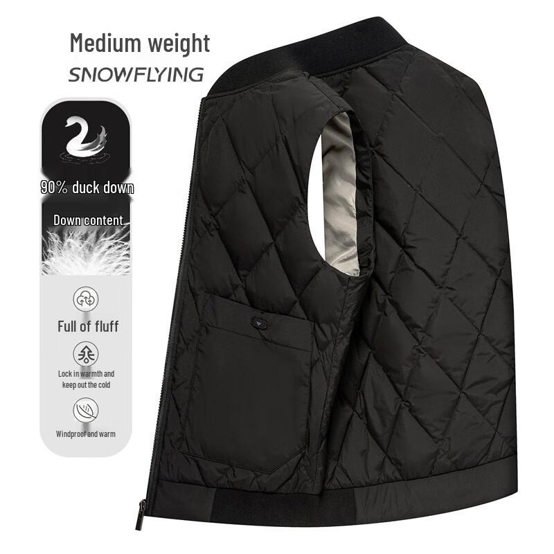 

Xue Zhong Fei Men s Casual Round Neck Down Vest 3XL