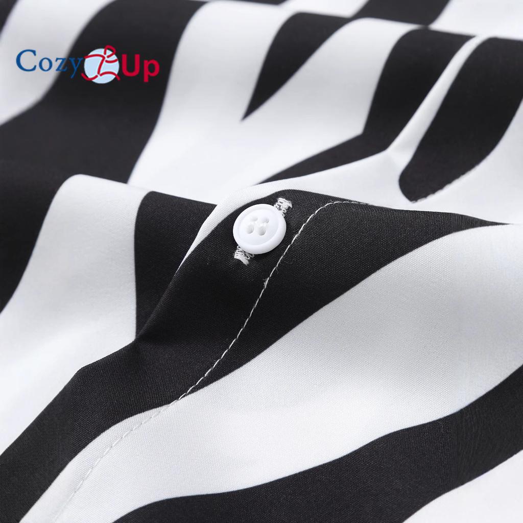 Herren Schwarz-Weiß Gestreiftes Herren Kurzarmhemd Herrenhemd Sommer 2025