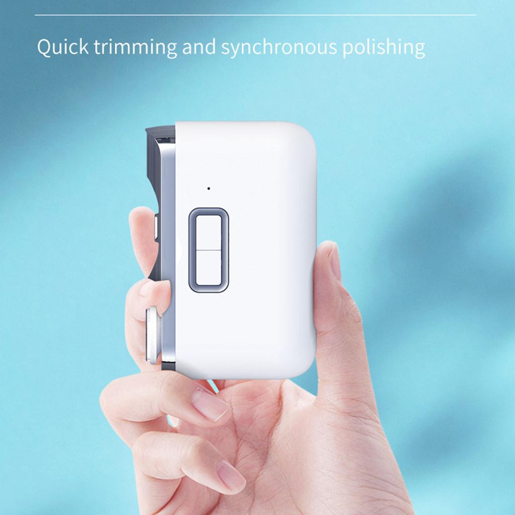 Electric Nail Clipper 2 In 1 Nail Clipper File Portable Efficient Nail Trimmer Multifunctional Nail Care Tool for Home Travel
