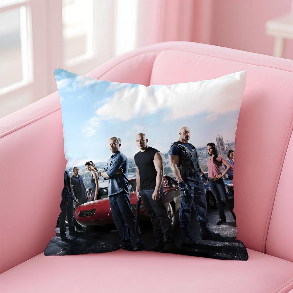 Film FFast Furious Cushion Cover Pillow Case Ultra Soft Skin Friendly Fabric Cloud Like Comfort Concealed Zipper