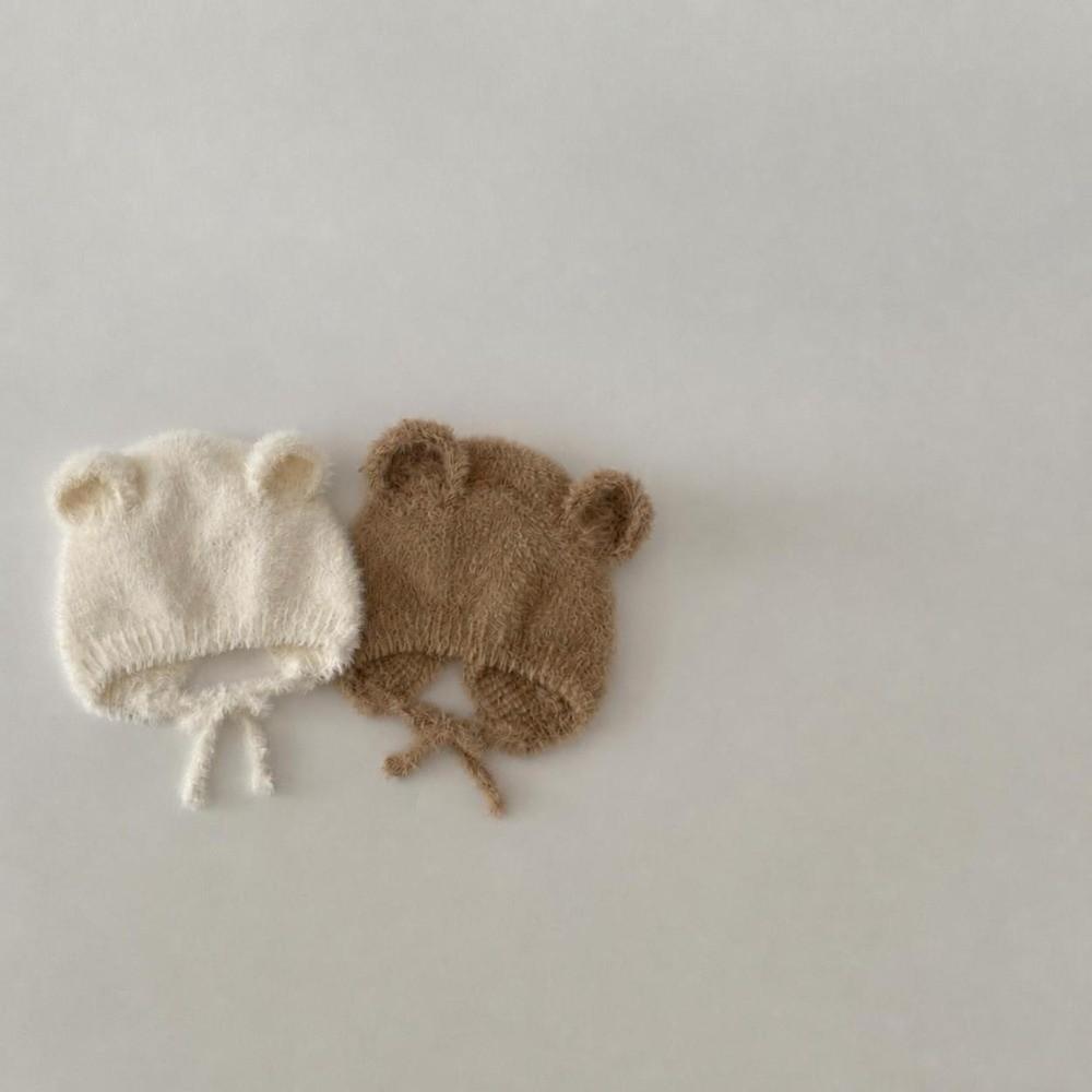 Windproof Knitted Warm Hat Soft Ear Protection Hats New Newborn Bonnet Hat  Kids