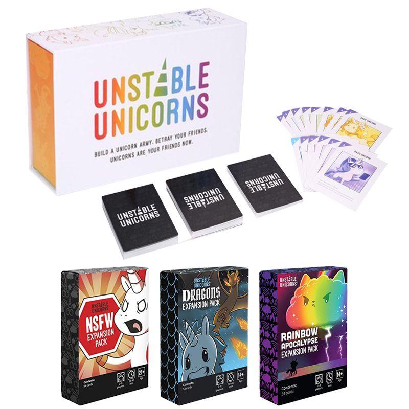 Unstable Unicorns Card Board Game Expansion Nsfw Rainbow Dragons Family Party Pack