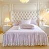 2026 New Pure Color Clip Cotton Bed Dress Single Piece Scarf Single Bed Cover Four Seasons Universal Bed Cover Skirt Side Bed Apron