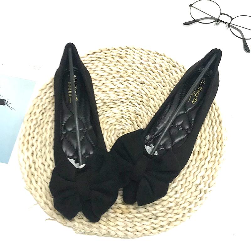 

Женские черные туфли на плоской подошве с большим бантом на низком каблуке в китайском стиле, красные свадебные туфли с острым носком, размер 33–45, кожаные универсальные сладкие мокасины 46 чёрный