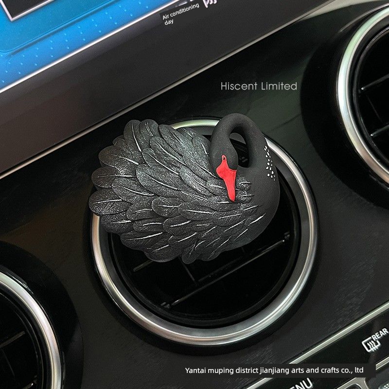 

2025 New Model Swan Aroma Diffuser Stone Car Air Freshener Vent Decoration Car Interior Accessory High-End Gift for Women Pure Black Swan [Diffusion Stone] Free 5ml Perfume