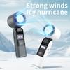 Handheld Portable Fan with Ice Cooler 4000mAh Rechargeable Pocket Fans Foldable Design LED Display 1-199-Speed Wind Cooling Fan