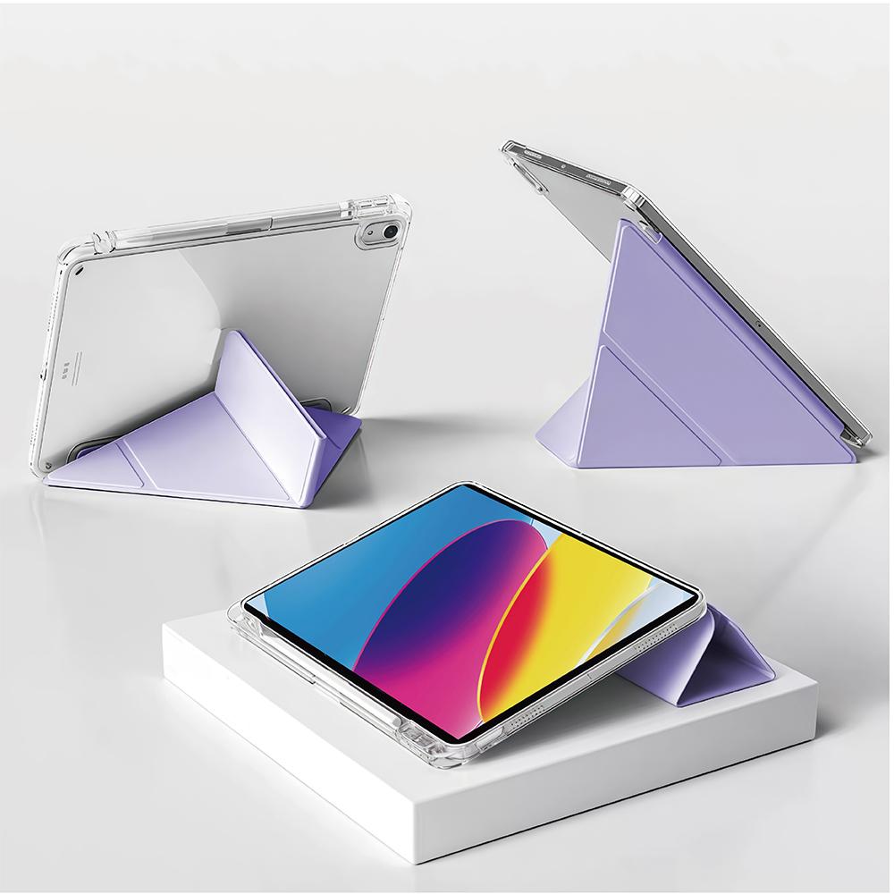 case For iPad 5 6 7 8 9 10 11 Air 11 13 inch /Mini 6th 7th gen /Pro 11 12.9 (3rd/4th/5th/6th gen), 3+Y Fold Crystal Clear Case