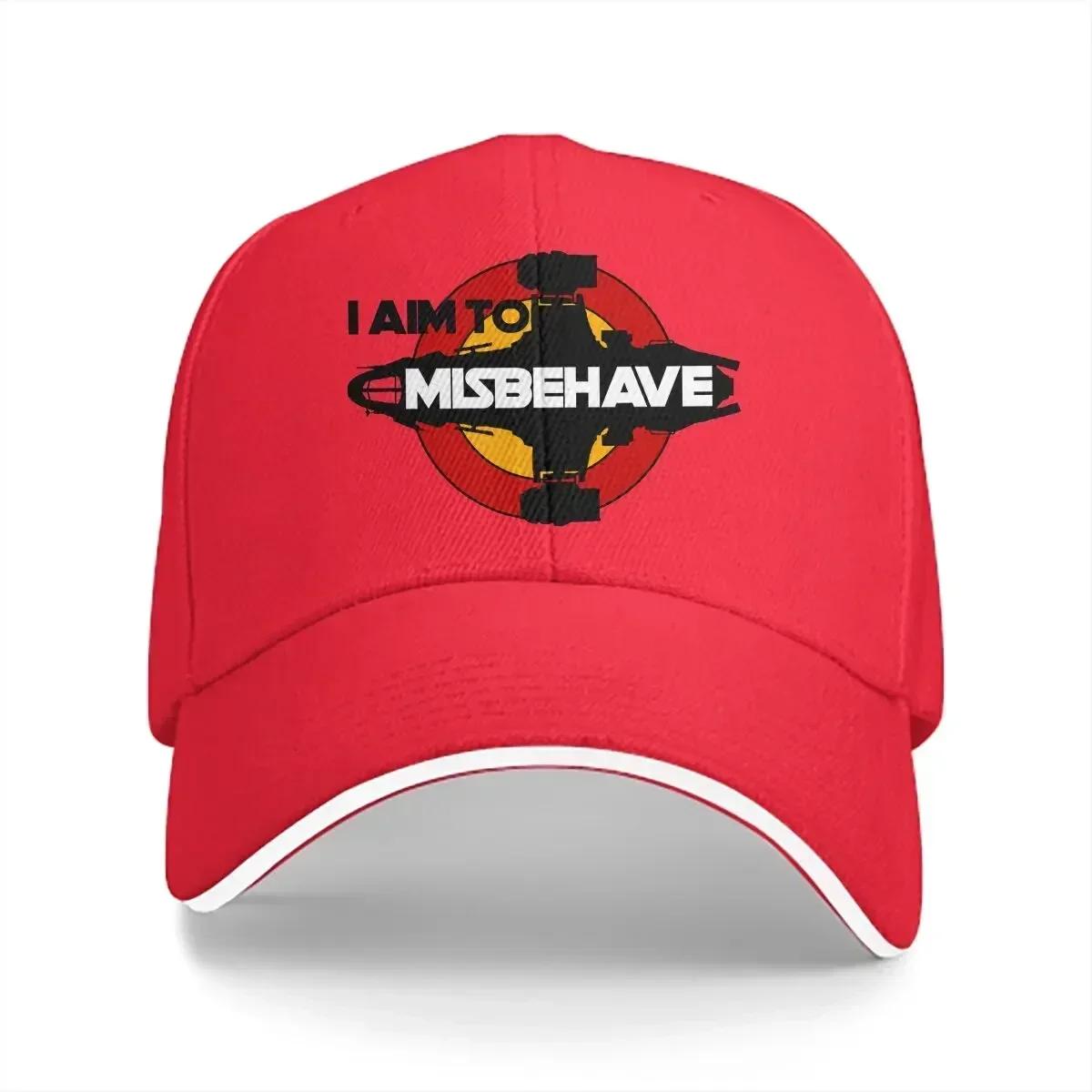 Washed Unisexs Baseball Cap I Aim To Misbehave Essential Trucker Snapback Caps Dad Hat Firefly Serenity TV Golf Hats One Size