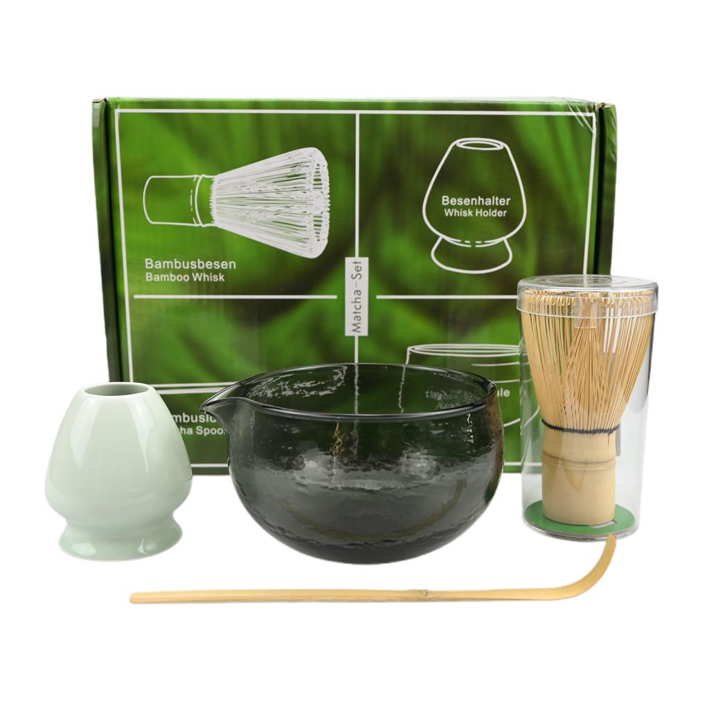 4 ST/Set Matcha-skål i japansk stil, Sked, Tevisp, Perfekt gåva för ceremoni, Traditionell dekoration