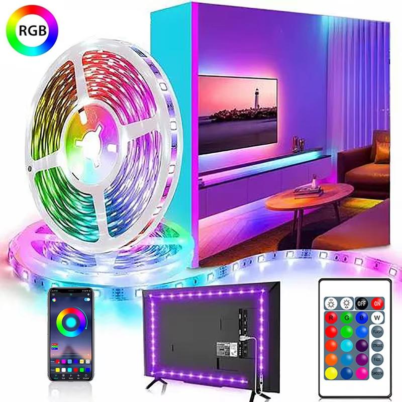 Smart App Music Sync RGB LED Strip Lights USB 5V Flexible TV Backlight Atmosphere Lamp For Room Party Decoration
