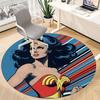 1pc Wonder Woman, Superhero Office Round Area Rug, Under Office Chairs Bedroom Living Room Home Decor, Room Deco, Available In Various Sizes