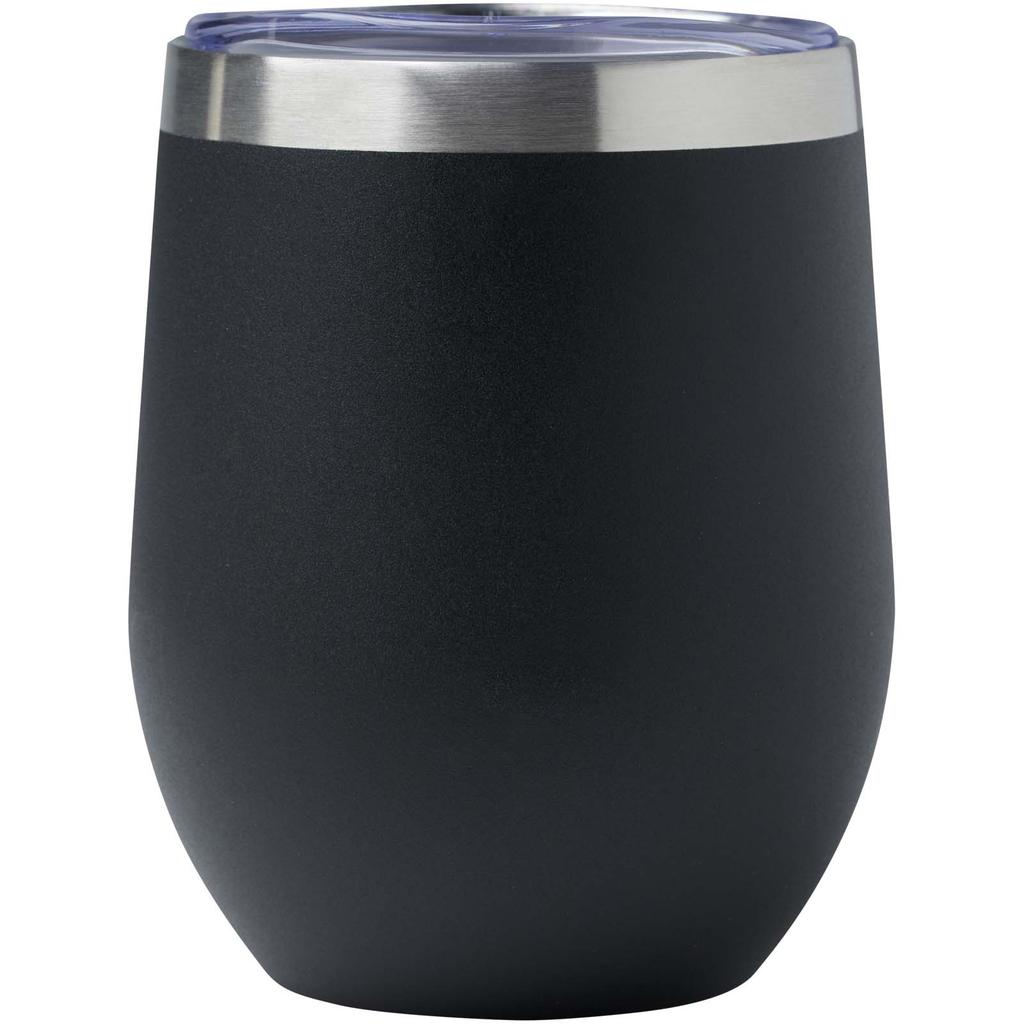 Glass "Corzo" 350 ml RCS-certified recycled stainless steel copper-insulated mug Solid black