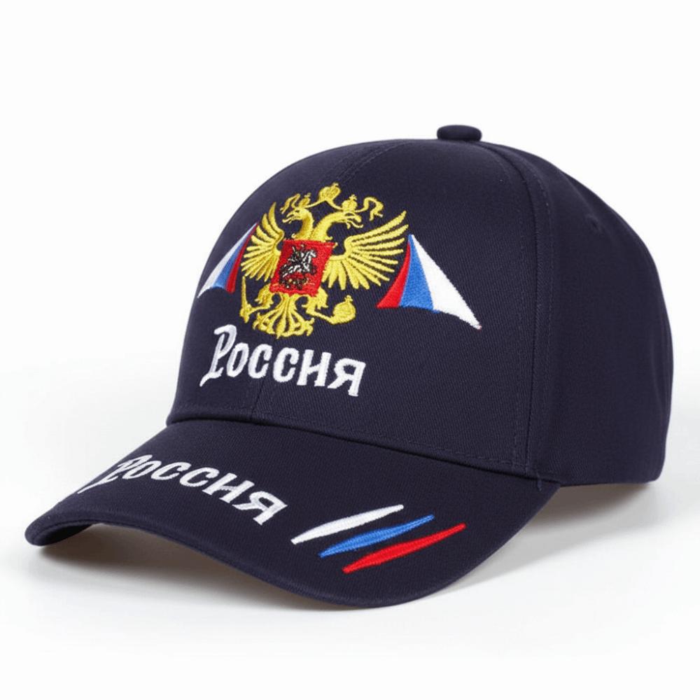 

Double-headed Eagle Embroidered Russian Baseball Cap Hip Hop Adjustable Peaked Cap Cotton Trucker Hats For Man Women Unisex темно-синий