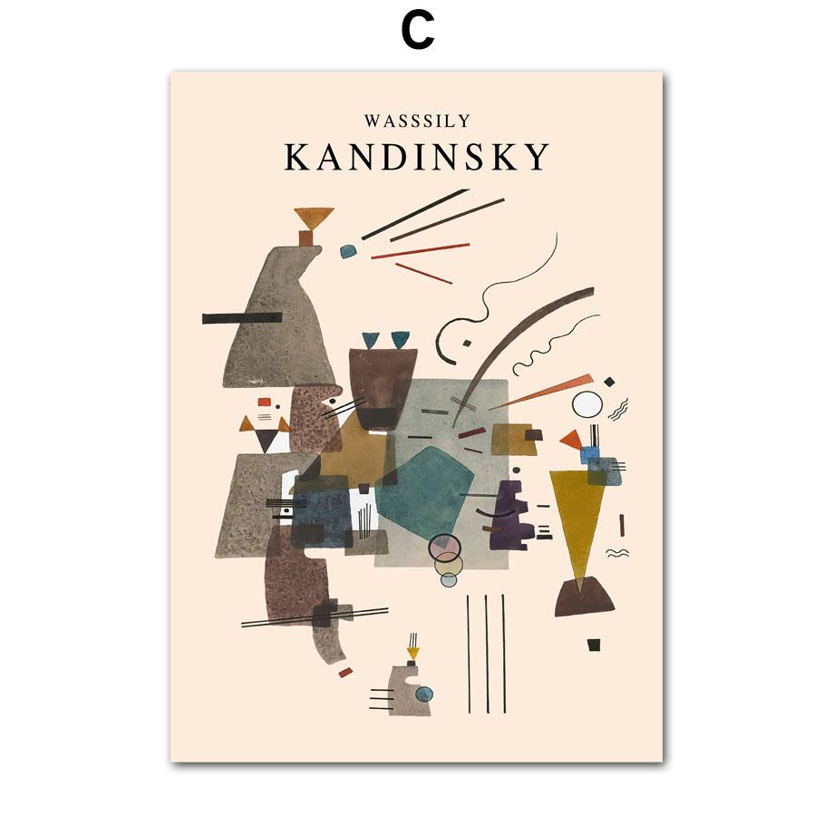 Geometria Astratta Linee Gatto Opere Vintage Arte Scandinava Poster e Stampa, Decorazione Murale su Tela, Pittura per la Casa, Soggiorno