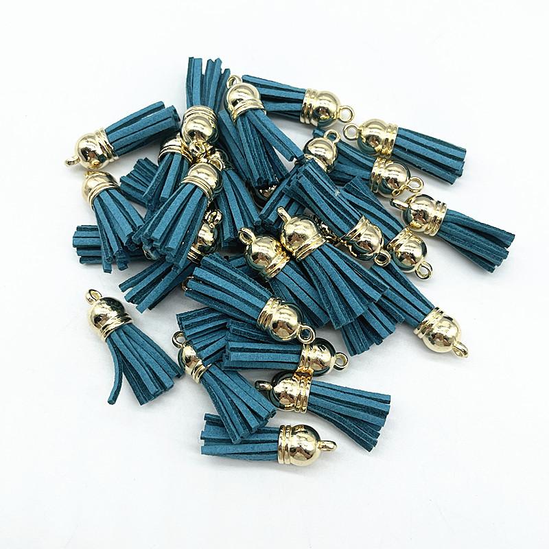 New 10pcs 38mm Vintage Leather Tassels DIY Keychain Cellphone Straps Pendant Tassels for Jewelry Earrings Findings Accessories