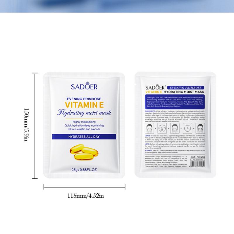 Masque Vitamine E Onagre SADOER Hautement Hydratant Hydratant Masque Hydratant