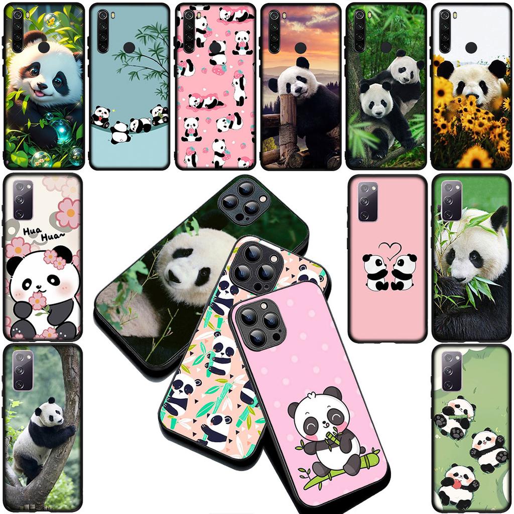 Lovely Panda Cute Silicone Cover for Xiaomi Redmi Note 12 11 10 Pro 10A 10C 12C 13C Note12 12Pro Coque Phone Case